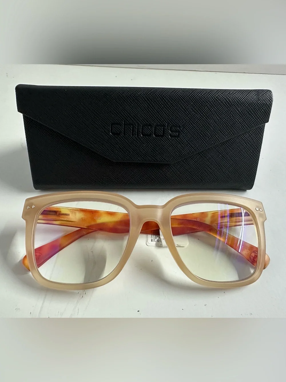 Chico's Matte Coral 1.5 Readers with Case & Cloth - NWT